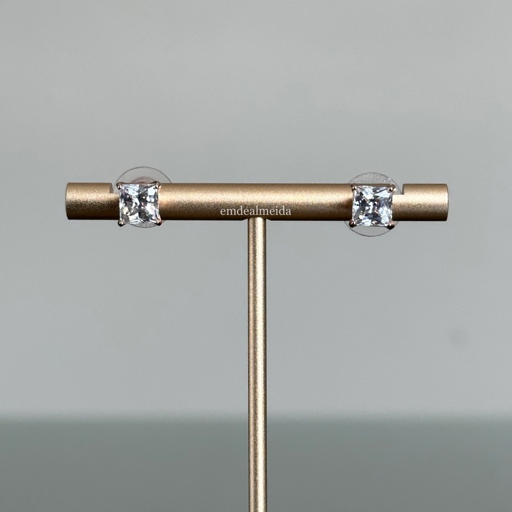 Swarovski Crystal Attract Square Rose Gold Tone Stud Earrings 5431895